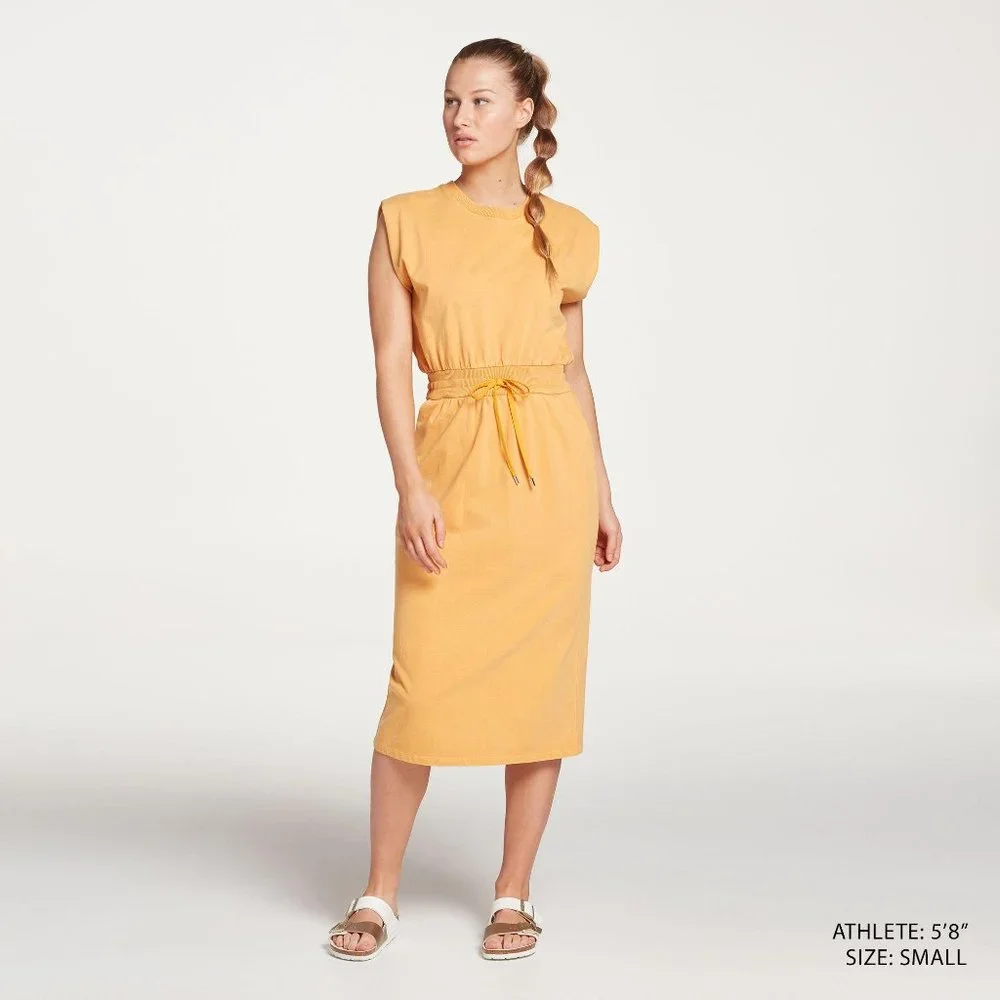 NWT CALIA Women's Extended Shoulder Midi Dress - Picture 2 of 4
